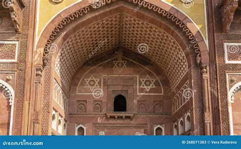 Details of the Architecture of the Red Fort in Agra. Stock Image ...