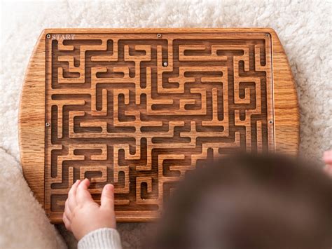 Wood Kids Maze Game Children Gift Marble Maze Game Birthday - Etsy