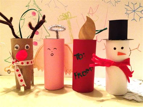 Art co-op project: toilet paper roll characters - reindeer, angel, snowman, candle. Can add ...