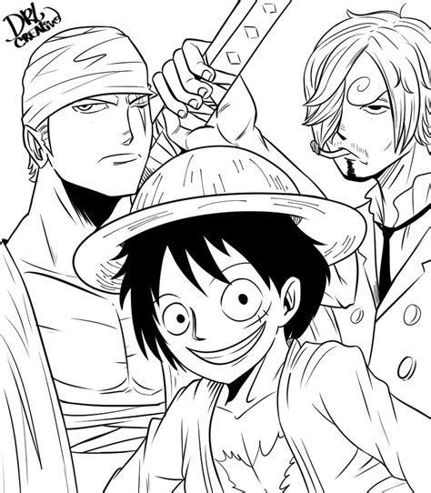 ONE PIECE LUFFY, ZORO AND SANJI FAN ART by drlcreativo on Newgrounds