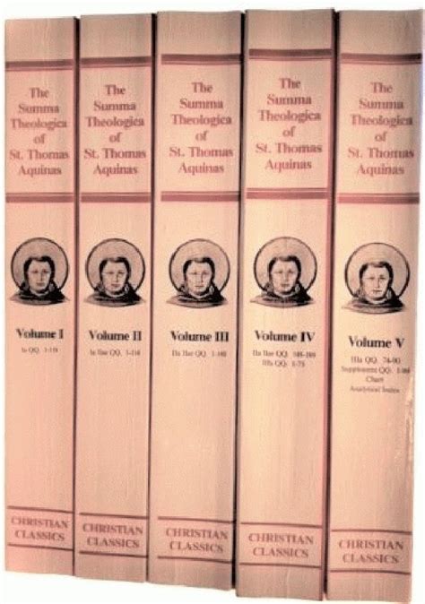 St. Thomas Aquinas Summa Theologica (5 volume set) by Thomas Aquinas - 1981