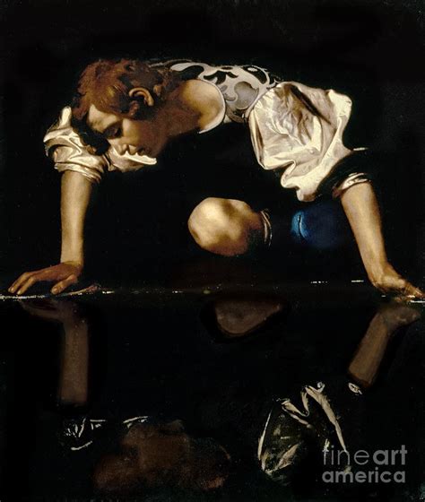 Narcissus Painting by Caravaggio