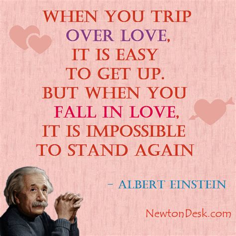 When You Trip Over Love And Fall In Love | Albert Einstein Quotes