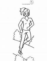 Girl Running Coloring Page At GetColoringscom  Free Printable sketch template