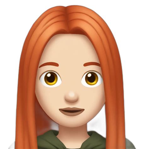 Billie eilish red hair and black | AI Emoji Generator