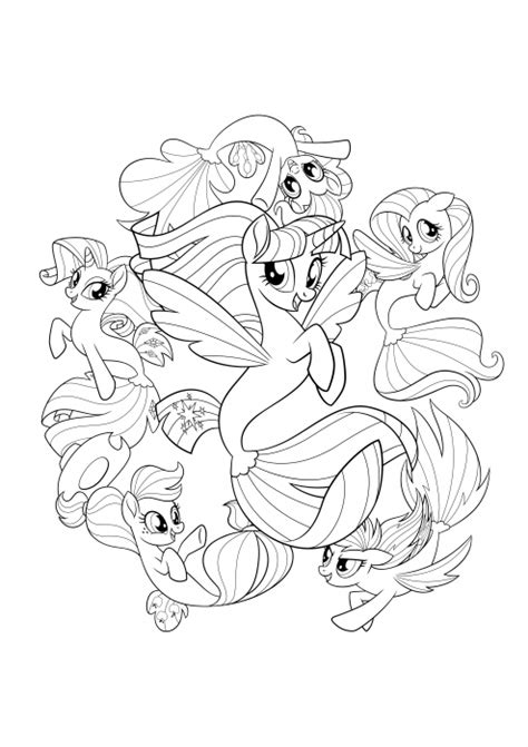 Sea Ponies in Seaquestria coloring pages, My little pony movie coloring pages - Colorings.cc