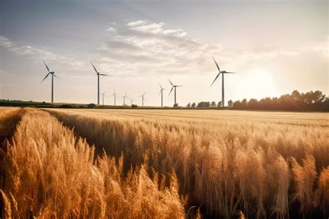 Premium AI Image | Windmills for electric power production Generative AI