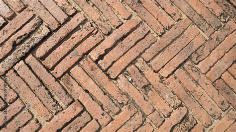 Old brick floor texture background Stock Photo | Adobe Stock