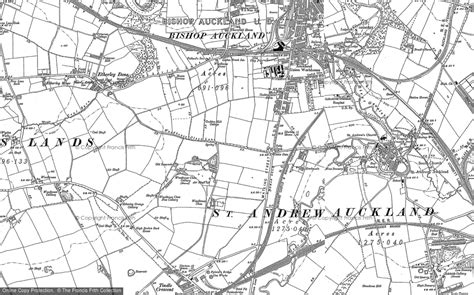 Historic Ordnance Survey Map of Bishop Auckland, 1896