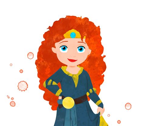 Princess Baby Merida Brave Disney Set 3 Images print art | Etsy