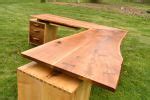 Custom Live edge Cherry L desk by Gill CC Woodworks | Wescover Storage