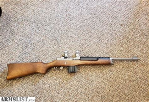 ARMSLIST - For Sale: Ruger mini 14 ranch stainless wood stock 1999 very nice!