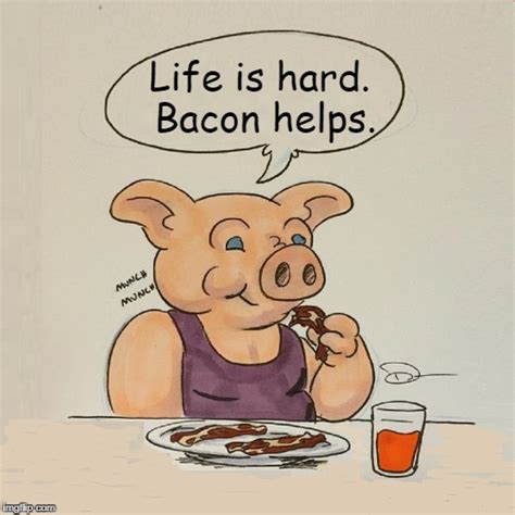 Pig Eating Bacon Cartoon Memes - Imgflip