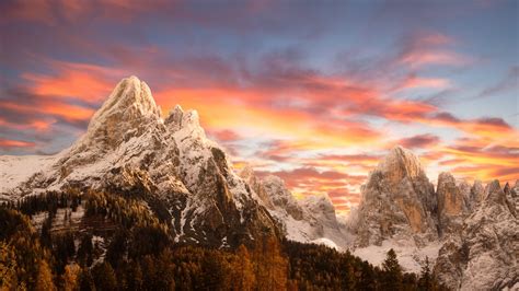 Dolomites Mountain Range Wallpaper Hd Nature 4k Wallp - vrogue.co