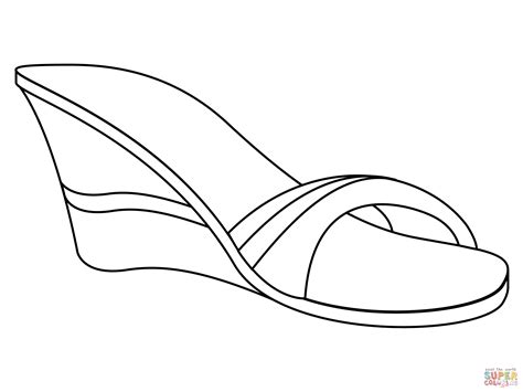 Women's Sandal coloring page | Free Printable Coloring Pages