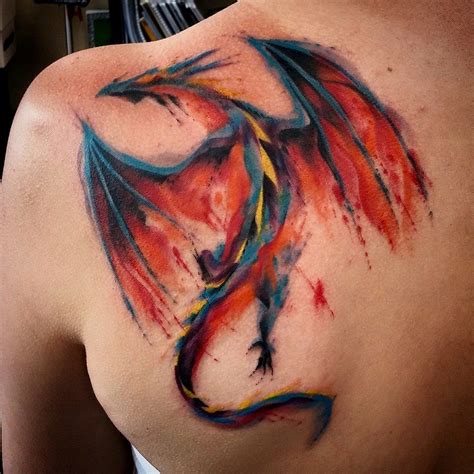 St Louis Tattoo Company - Mark Skipper, artist | Watercolor dragon tattoo, Tattoos, Dragon ...