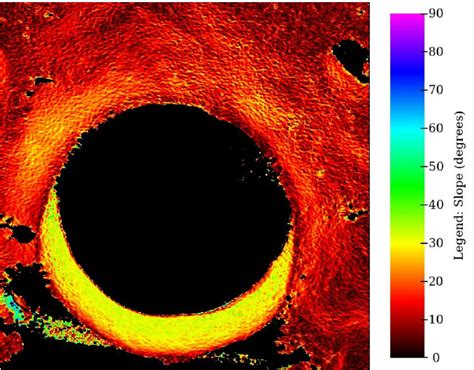 Slope Map of Shackleton Crater Area | Download Scientific Diagram