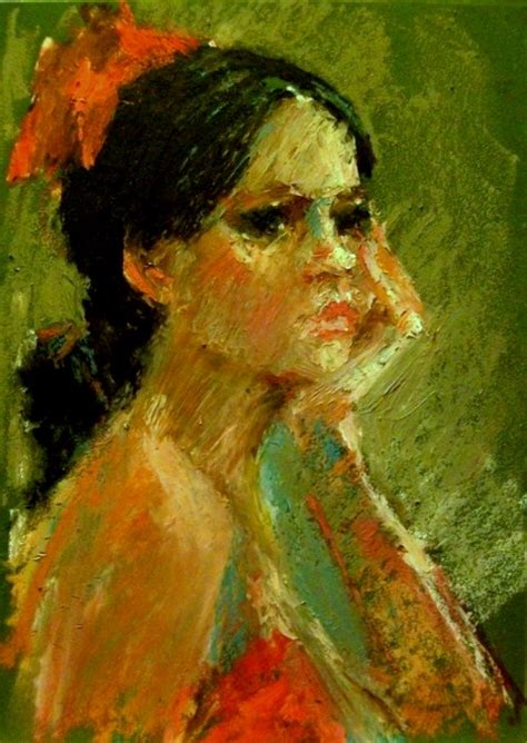 Connie Chadwell's Hackberry Street Studio: Waiting - original oil pastel portrait painting