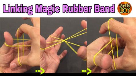 Magic rubber band link. Rubber band magic trick. - YouTube