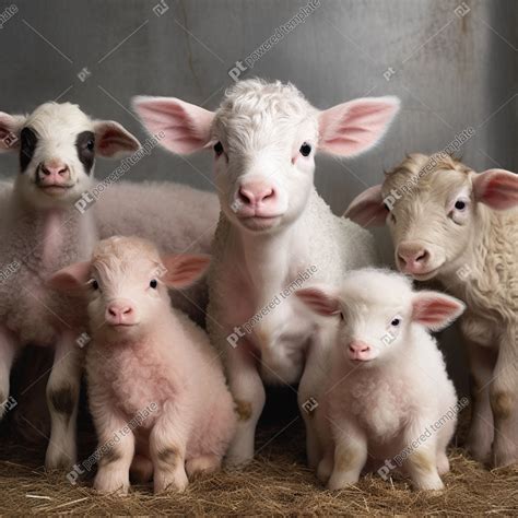 Emotional Portrait of Baby Farm Animals | Free, AI Image ...