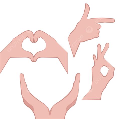 Making Gestures Clipart Transparent PNG Hd, Perfect Hand Gestures With Heart Making Pink Color ...