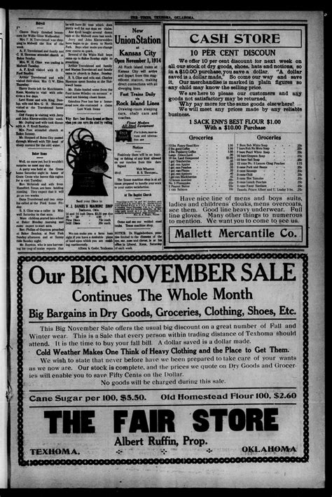 The Texhoma Times (Texhoma, Okla.), Vol. 12, No. 9, Ed. 1 Friday, November 20, 1914 - Page 3 of ...