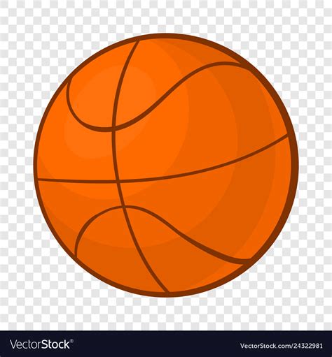 Basketball ball icon in cartoon style Royalty Free Vector