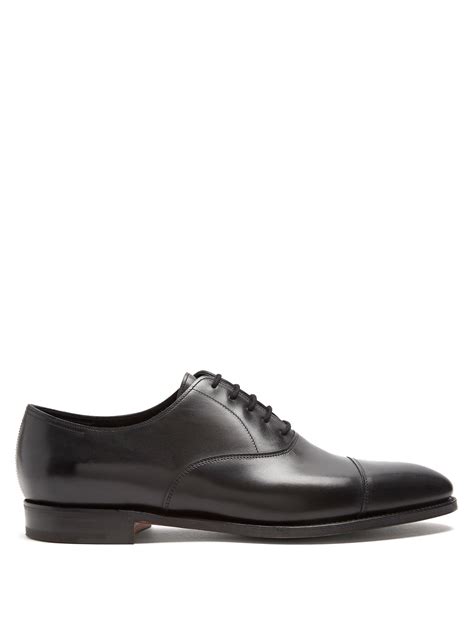 John Lobb City Ii Leather Oxford Shoes in Black for Men - Lyst