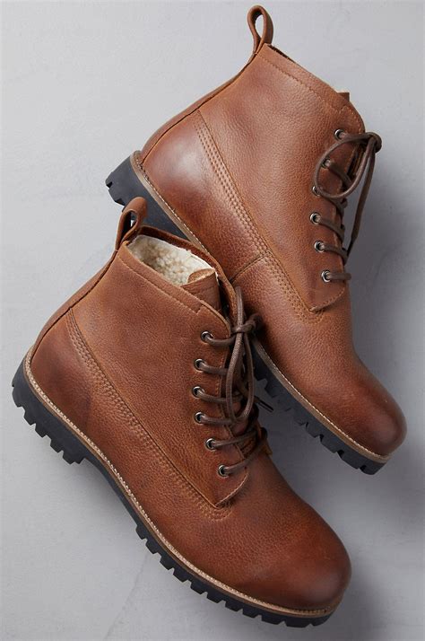 Men's Tobias Shearling-Lined Leather Boots | Leather boots, Waterproof ...