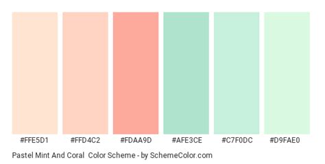 Pastel Mint And Coral Color Scheme » Light Blue » SchemeColor.com