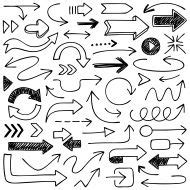 Lots of hand drawn arrow doodles | Arrow doodle, Doodle illustration ...