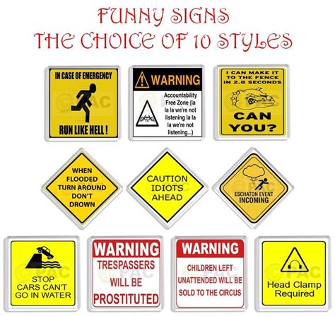 FUNNY WARNING FRIDGE MAGNETS CHOICE OF 10 | eBay