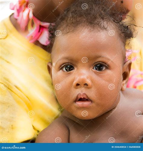 Cute Baby Girl with Huge Brown Eyes and Natural Outlined Lips Nemba, Utupua, Solomon Islands ...