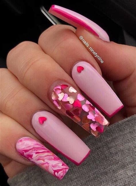 Valentines Day Nails Long Coffin