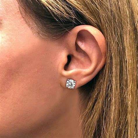 2 Carat Lab Grown Diamond Stud Earrings IGI Certified Diamond Stud Earrings for Women H-I Color ...