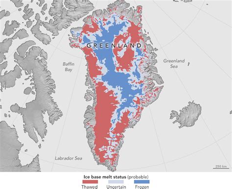 Map of thawing under Greenland ice | Earth | EarthSky