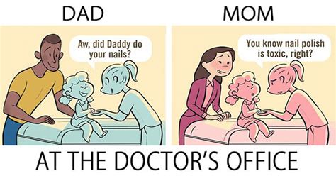 5 Comics Show How Differently Moms And Dads Are Seen In Public | DeMilked