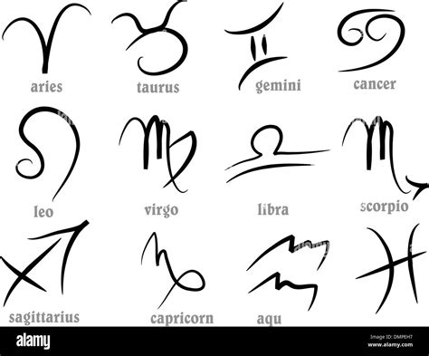 Western astrological signs of the Zodiac Stock Vector Image & Art - Alamy