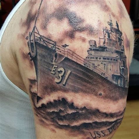 US Navy Corpsman Shoulder Tattoo - Veteran Ink