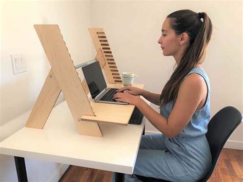 Handmade Alto X Wooden Sit and Stand Desk | Gadgetsin
