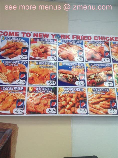 Online Menu of New York Fried Chicken & Fish Restaurant, Edgewood, Maryland, 21040 - Zmenu