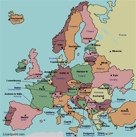 Europe Map Capitals And Countries - Mechanical Engineering Internships Summer 2024