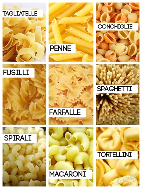 Pasta types | Food class, Food safety tips, Nutrition recipes