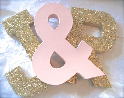 Glitter Glittered LETTERS Wedding Decor and Home Decor Self | Etsy