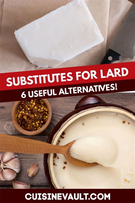 A Guide To Lard Substitutes In Cooking | Lard substitute, Lard, Vegan substitutes