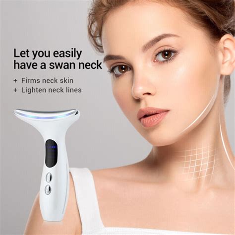 LED Microcurrent Skin Tightening Lifting Device Face Neck Facial Beauty Machine~ | eBay
