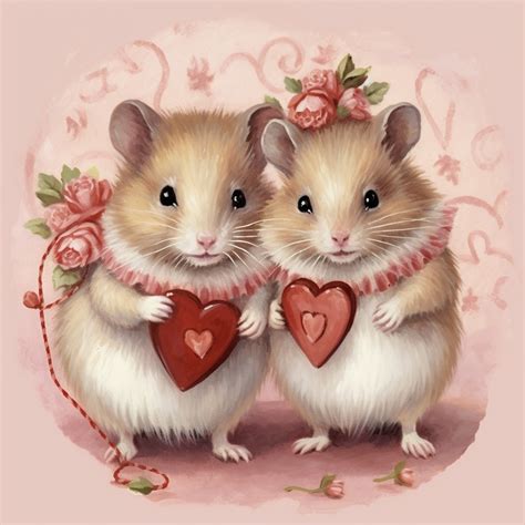 Valentine Mice Mouse Art Print Free Stock Photo - Public Domain Pictures