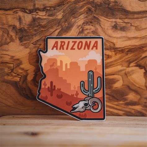 Arizona Sticker Arizona travel sticker US State Sticker | Etsy