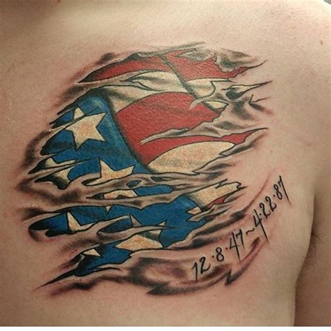 Soldier Tribute American Flag Tattoo - Veteran Ink