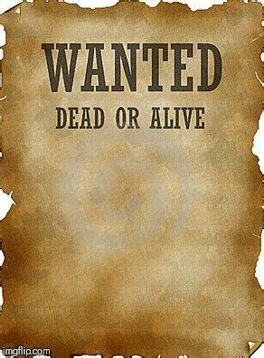 wanted dead or alive - Imgflip